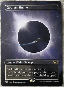 1x MTG Godless Shrine NM Unfinity Borderless Full Art - Image 1