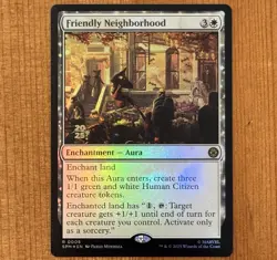 Friendly Neighborhood [Prerelease] R 0008, NM Foil Promo, MTG Spider-Man Marvel - Image 1