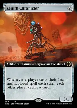 1 x Zenith Chronicler - Foil - Extended Art - Phyrexia: All Will Be One - Light - Image 1
