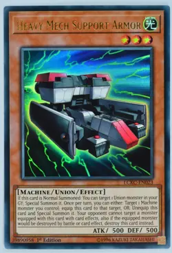 Yugioh! Heavy Mech Support Armor LCKC-EN023 Ultra Rare 1st Edition - Image 1