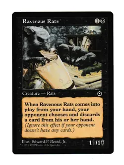 Ravenous Rats Portal Second Age NM Magic the Gathering - Image 1