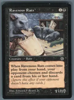 Magic the Gathering MTG Portal Second Age Ravenous Rats # Buy 2 Get 1 - Image 1