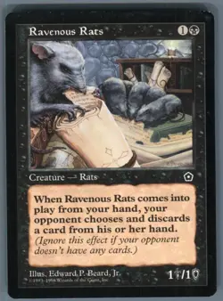 Magic the Gathering MTG Portal Second Age Ravenous Rats # Buy 2 Get 1 - Image 1