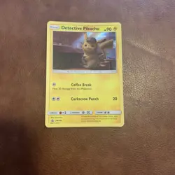 Pokemon TCG Detective Pikachu Holo Card SM190 - Image 1