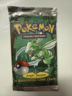 1999 Pokemon Jungle Booster Pack Sealed Scyther 21 Grams HeavyU LightU - Image 1