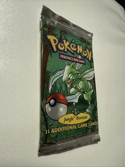 1999 Pokemon Jungle Booster Pack Sealed Scyther 21 Grams HeavyU LightU - Image 2