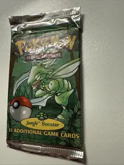 1999 Pokemon Jungle Booster Pack Sealed Scyther 21 Grams HeavyU LightU - Image 3