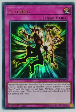 Yugioh! Cloning LCKC-EN055 Ultra Rare 1st Edition - Image 1