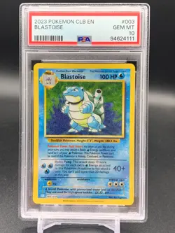 PSA 10 Blastoise 003/034 Classic Collection English Holo Graded Pokemon Card - Image 1