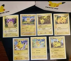 Collectable Pokemon Cards Lot Of 7 Rare & Common PIKACHU Vintage-Mint! - Image 1
