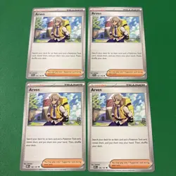 Pokemon Arven X4 (Playset) 166/198 X2 & 186/197 X2- NM - Non Holo - Image 1