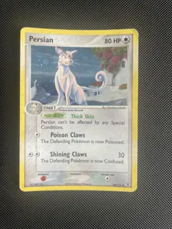 Pokemon PERSIAN 44/112 | HOLO | MP Moderate Play | EX FireRed & LeafGreen | 2004 - Image 1