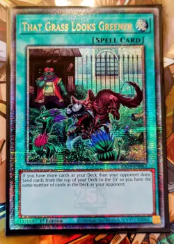 That Grass Looks Greener (Quarter Century Secret Rare) - RA03-EN063 - Yu-Gi-Oh - Image 1