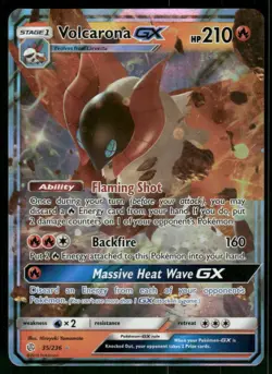 Volcarona GX 35/236 Ultra Rare Holo NM Pokemon SM - Cosmic Eclipse - Image 1