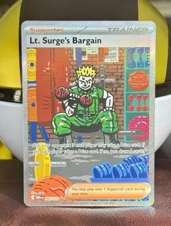 Lt. Surge’s Bargain Pokemon TCG Mega Evolution 185/132 Special Illustration Rare - Image 1
