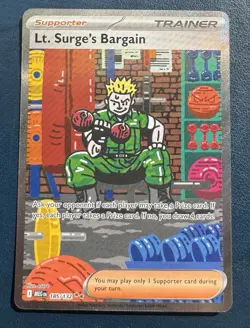 Lt. Surge’s Bargain Pokemon TCG Mega Evolution 185/132 Special Illustration Rare - Image 5