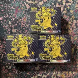 Pokemon TCG Surging Sparks Elite Trainer Box ETB SV08 - NEW SEALED LOT OF 3 - Image 1