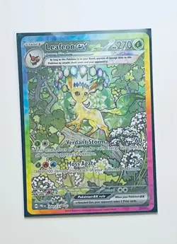 BRAND NEW 2025 Pokemon Prismatic Evolutions Leafeon EX SIR 144/131 sv - Image 1