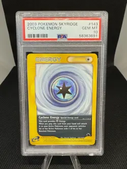 2003 Pokemon Skyridge Cyclone Energy 143/144 PSA 10 - Image 1