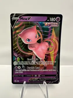 Mew V 113/264 - Sword & Shield Fusion Strike - Pokemon TCG - Holo Rare - NM - Image 1