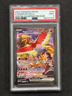 2025 POKEMON DRI EN ETHAN'S HO-OH EX SIR PSA 9 MINT #230 - Image 1