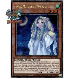 Yugioh! 1x Ghost Mourner & Moonlit Chill RA04-EN033 Quarter Century Secret Rare - Image 1