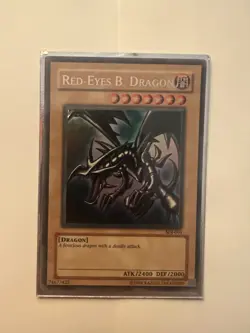 Yugioh Red-Eyes Black Dragon SDJ-001 Holo Foil Rare Yu-Gi-Oh! Near mint! - Image 1