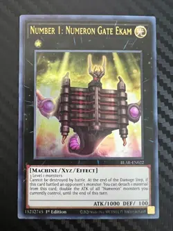 Yugioh Number 1: Numeron Gate Ekam BLAR-EN022 Ultra Rare 1st Ed NM - Image 1