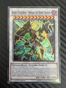Assault Blackwing - Onimaru the Divine Thunder TDIL-EN049 Super Rare 1st Ed LP - Image 1