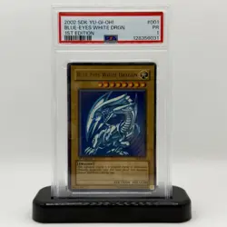 2002 YuGiOh Blue-Eyes White Dragon SDK-001 1st Edition PSA 1 - Image 1