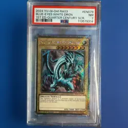 Yu-Gi-Oh PSA 7 Blue-Eyes White Dragon(Quarter Century Secret Rare)RA03-EN079 - Image 1
