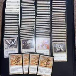 English - MTG Lot Of 100 White Rares - 25 Plays Sets - All Reserved List Cards - Image 1