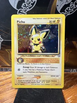 Pokemon Pichu TCG Neo Genesis Holo Card 12/111 Unlimited Holo Rare - Image 1