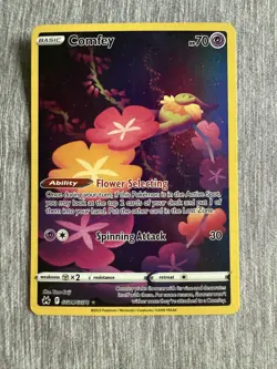 Comfey GG14/GG70 Crown Zenith Full Art Ultra Rare Holo Pokemon Card NM - Image 1