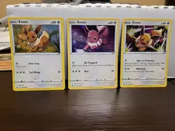Pokemon Eevee set of 3 black star promo holo cards SWSH118 SWSH127 SWSH095 LP - Image 1