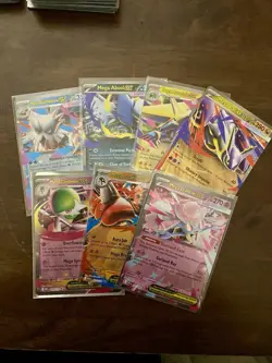 Lot Of 7 Mega Ex Pokemon Cards Near Mint - Image 1