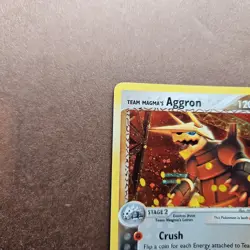 Team Magma's Aggron 7/95 Pokemon EX Team Magma vs Team Aqua Holo Rare Card - LP - Image 2