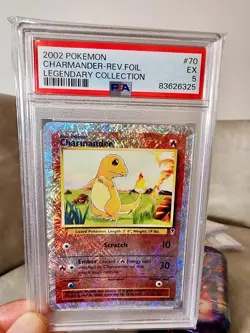 Pokemon Card - Charmander Reverse Holo Legendary Collection 70/110 - PSA 5 - Image 2