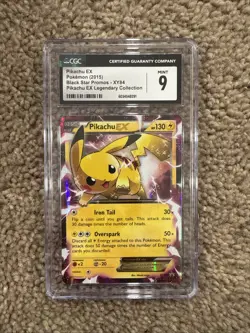 Pikachu EX XY84 CGC 9 2015 Black Star Promo Pokemon Card - Image 1
