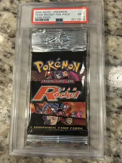 PSA 9 MINT Team Rocket SEALED Booster Pack (Split Art) Pokemon Card - Image 1