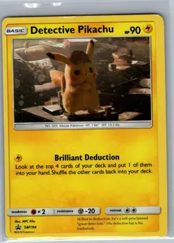 Detective Pikachu SM194 Holo SM Promos - Pokemon Card - LP - Image 1