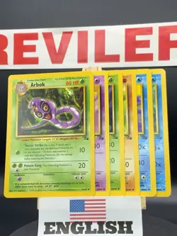Vintage Pokemon WOTC Card Lot 25 Non-Holo Base Shadow Fossle Lot - Image 1