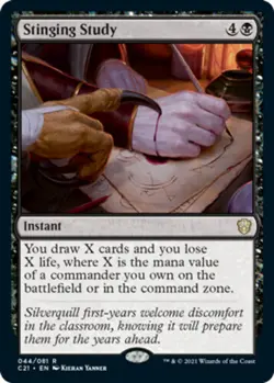 [1x] Stinging Study Near Mint, English Commander 2021 MTG Magic - Image 1