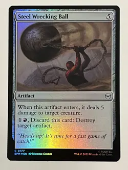 Steel Wrecking Ball Marvel's Spider-Man Foil MTG NM - Image 1