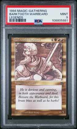 BARKTOOTH WARBEARD Legends PSA 9 Vintage MTG [Nostalgium] - Image 1