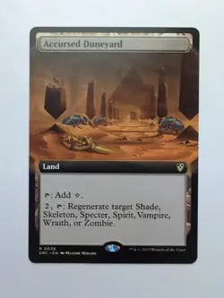 MTG Accursed Duneyard (DRC) Commander: Aetherdrift Extended Art Regular Rare 36 - Image 1