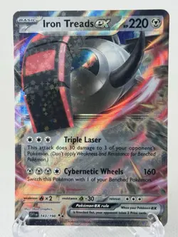 Iron Treads EX 143/198 Ultra Rare Scarlet & Violet Pokemon TCG Near Mint - Image 2