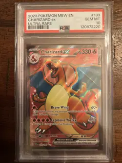 2023 POKEMON MEW EN-151 ULTRA RARE #183 CHARIZARD EX PSA 10 - Image 1