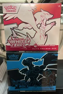 Black Bolt and White Flare Pokemon Center PC ETB Elite Trainer Box SEALED - Image 1