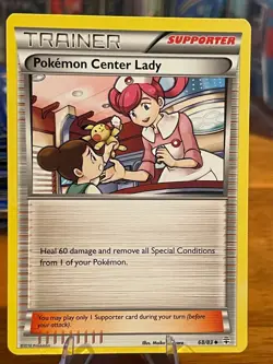 2016 Pokemon XY Generations Trainer Pokemon Center Lady Supporter 68/83 Uncommon - Image 1